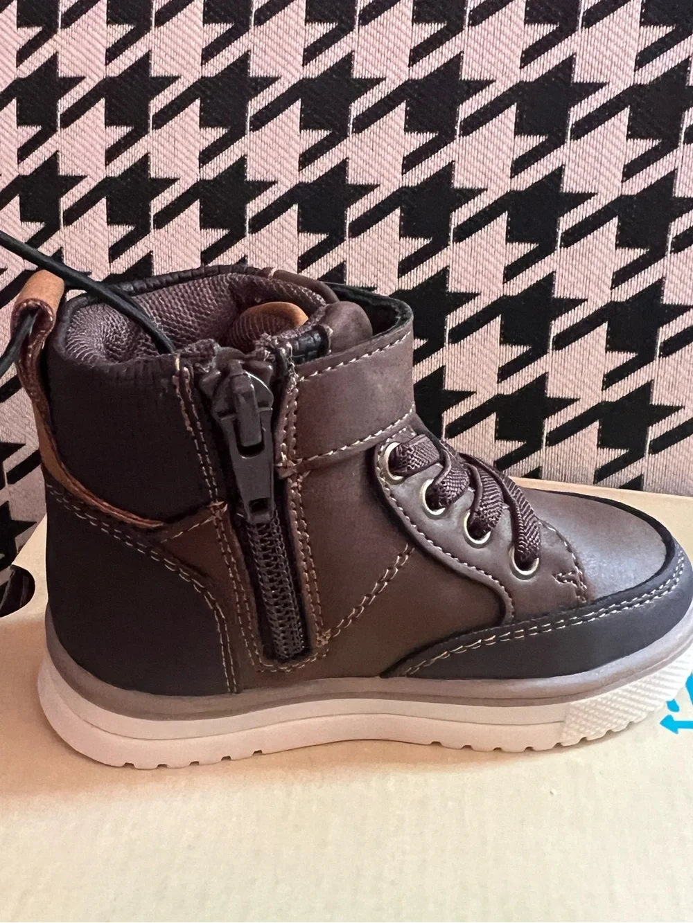 Thereabouts Toddler Boys Lil Asher Flat Heel Lace Up Boots- Size 5